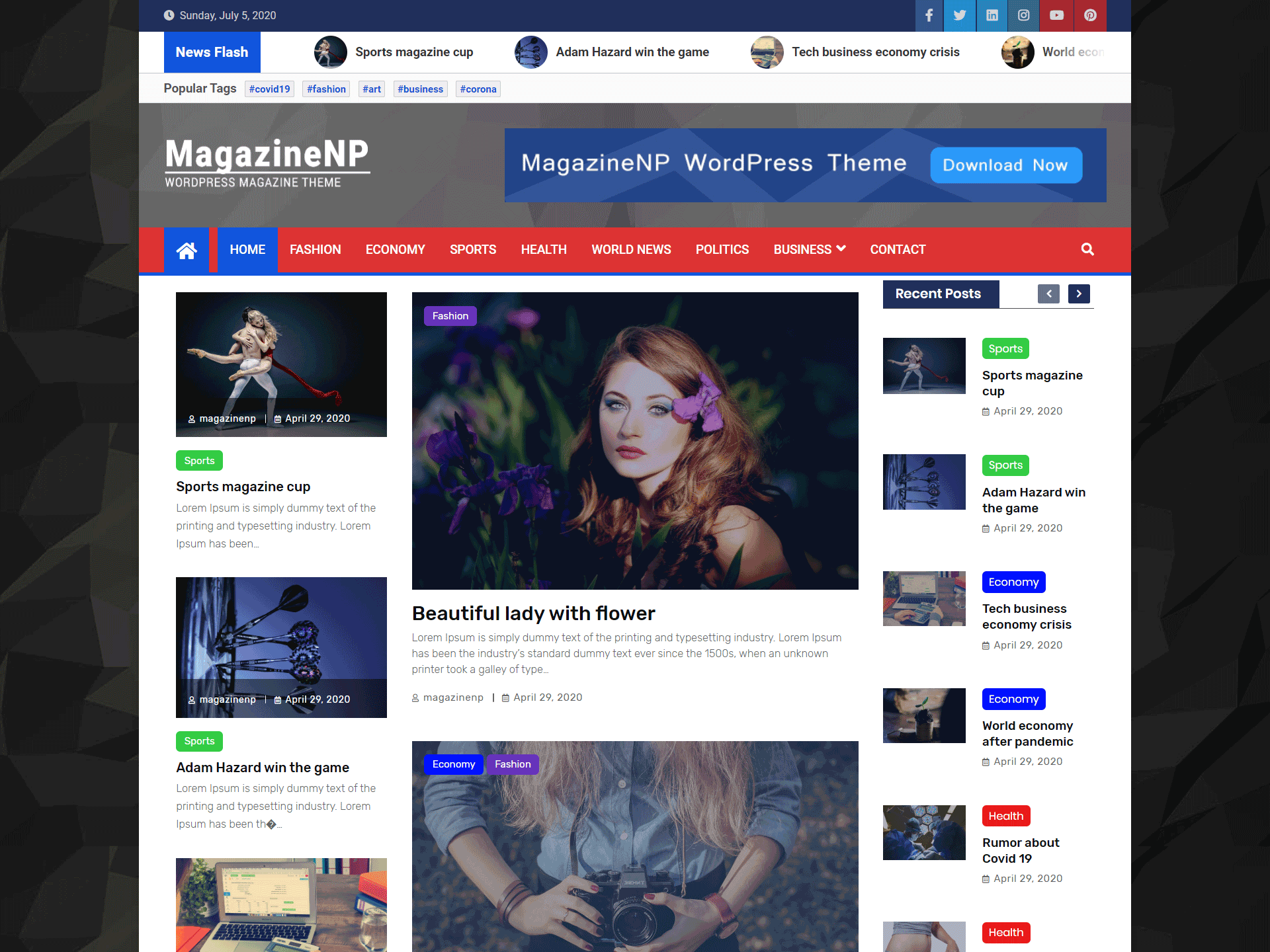 WordPress Magazine Theme - MagazineNP Pro