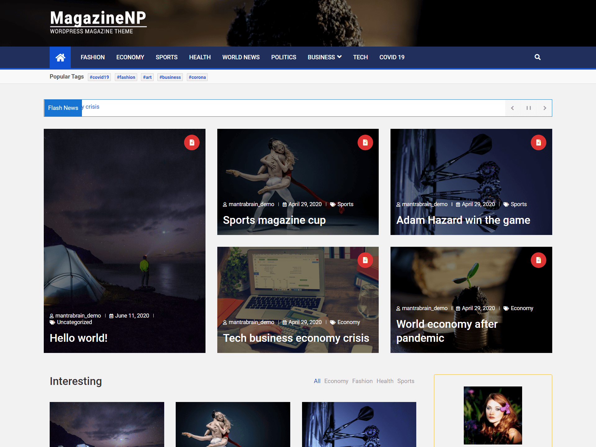 WordPress Magazine Theme - MagazineNP Pro