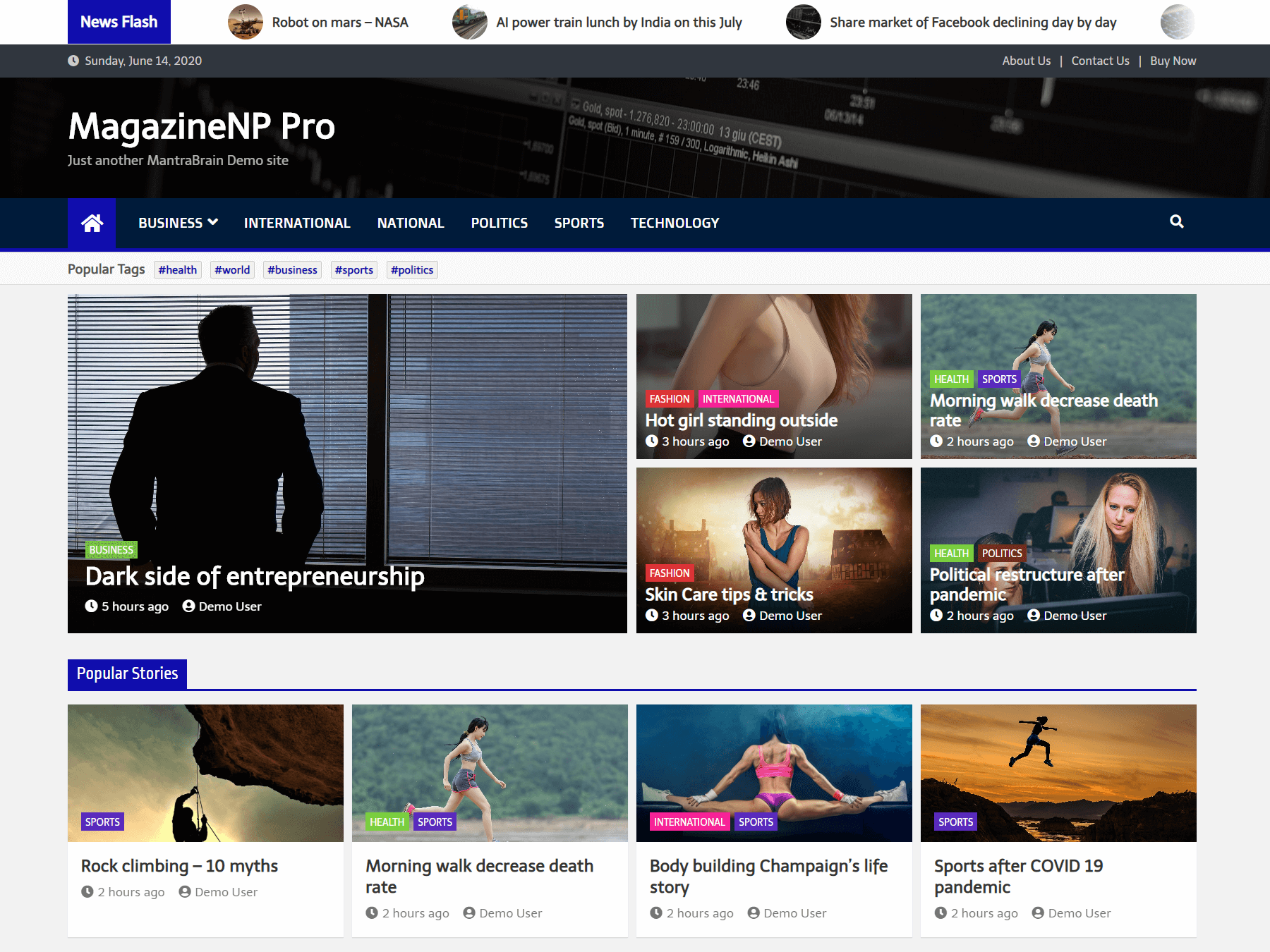 WordPress Magazine Theme - MagazineNP Pro