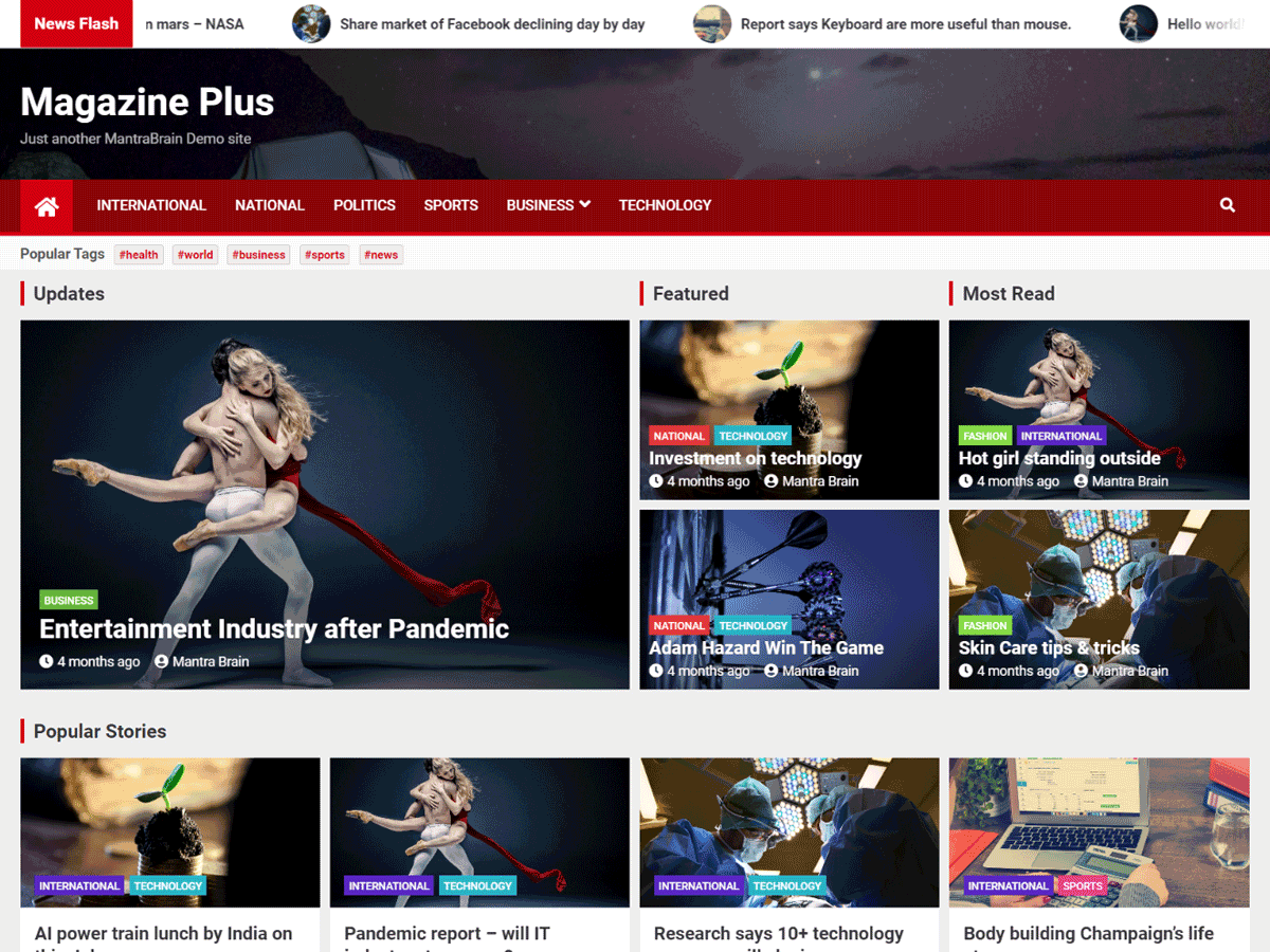 WordPress Magazine Theme - MagazineNP Pro